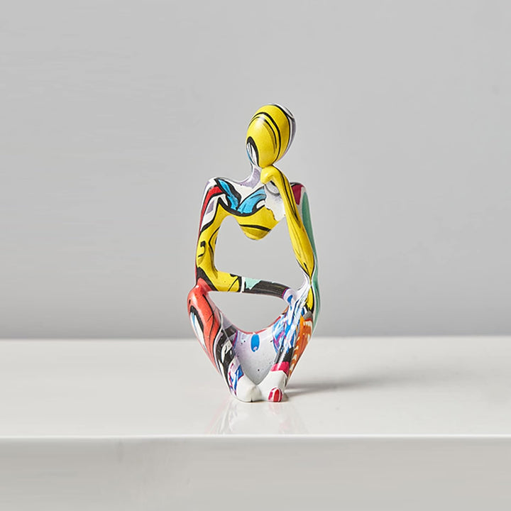 XINXUAN 3 Stück Denker-Statue-Skulpturen, Bürodekoration, kleines Regal, Dekoration, TV-Ständer, Dek