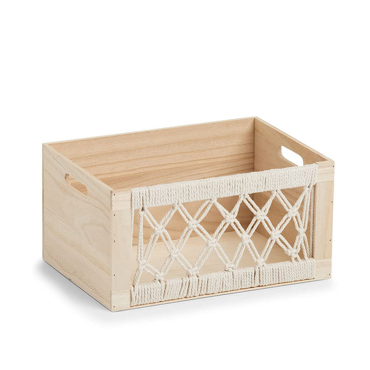 Zeller 15189 Aufbewahrungskiste 'Boho', Holz, ca. 35 x 25 x 18 cm, ca. 35 x 25 x 18 cm