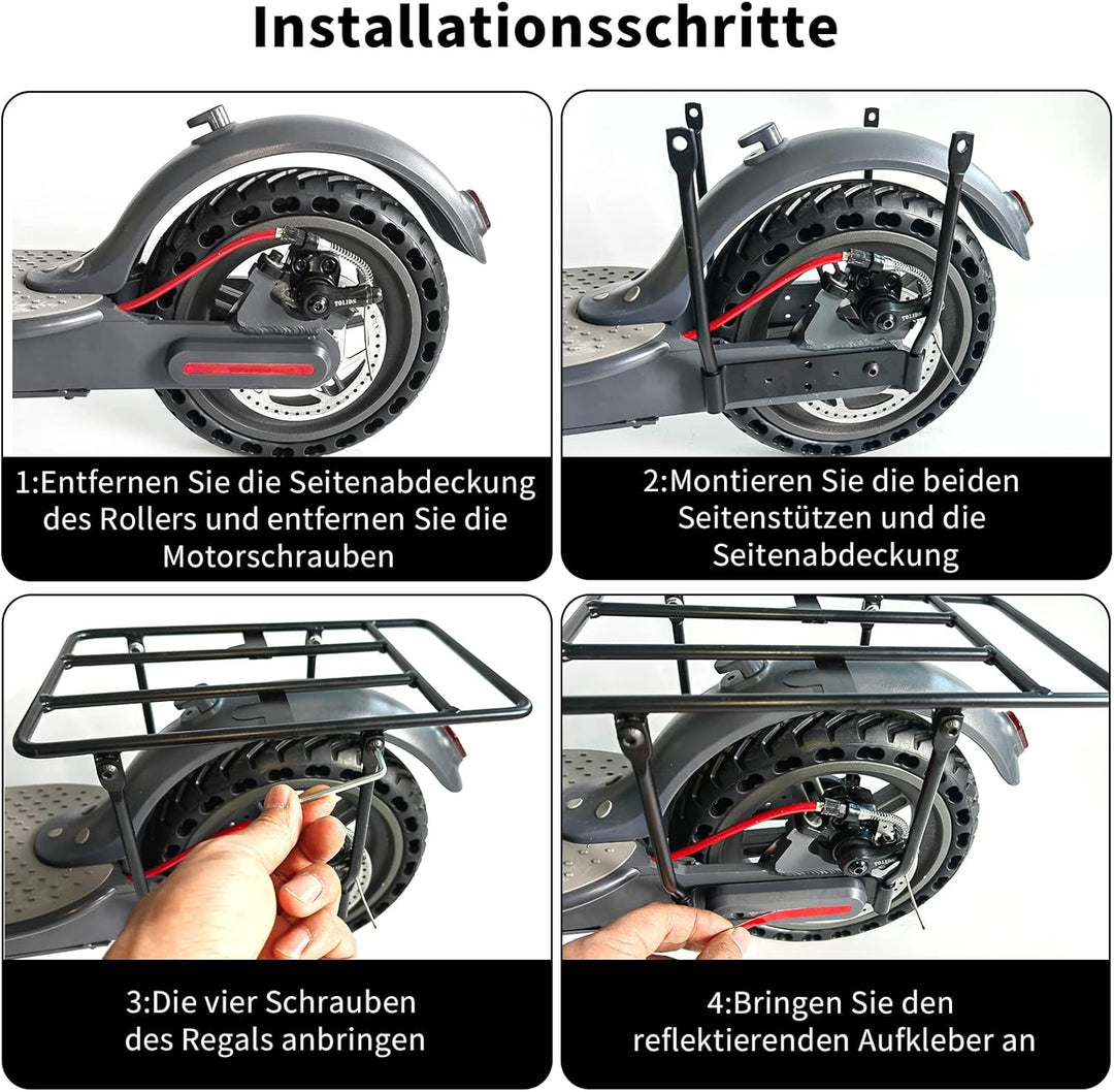 E Scooter Gepäckträge Hinten Rack Kompatibel mit Xiaomi M365/Pro2 MAX G30 Essential Elektroroller Ve
