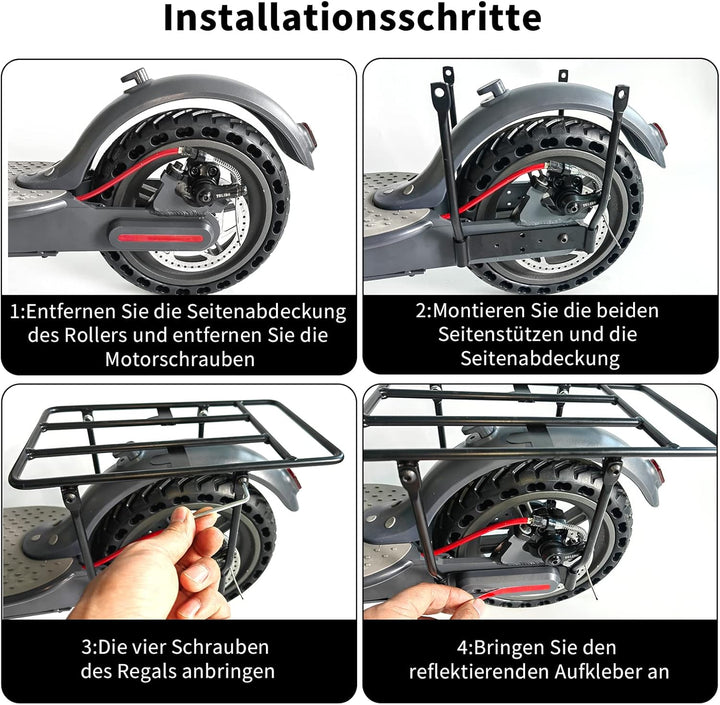 E Scooter Gepäckträge Hinten Rack Kompatibel mit Xiaomi M365/Pro2 MAX G30 Essential Elektroroller Ve