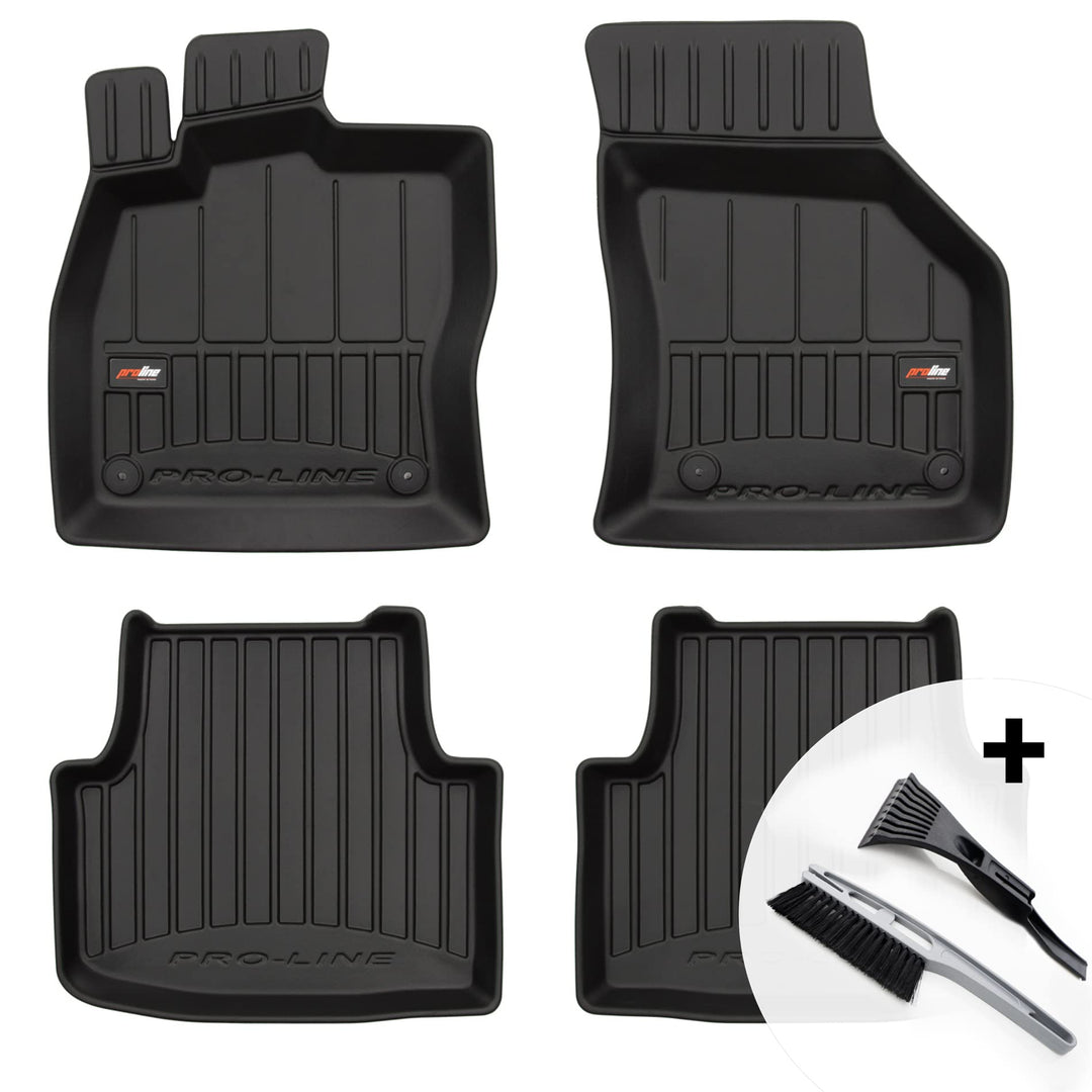 moto-MOLTICO 3D Gummimatten Auto Fussmatten Gummi Automatten 4-teilig Set - passend für Seat Leon IV