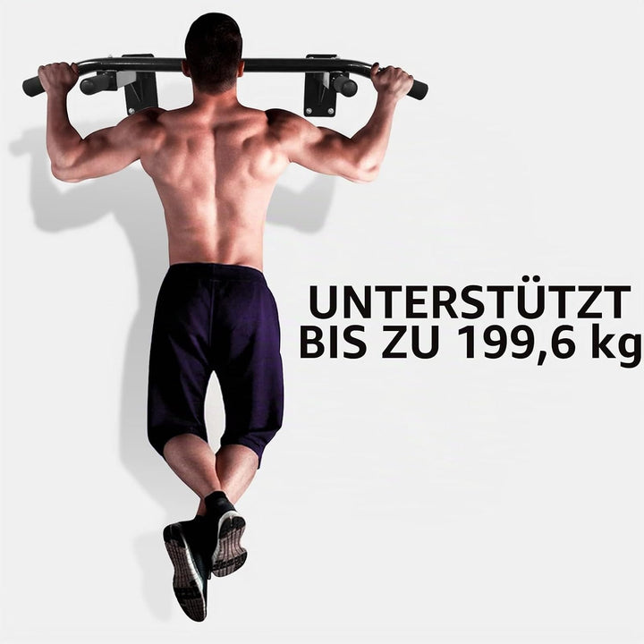 Wandmontage Fitness Klimmzugstange, Wandmontiert Pull Up Bar mit Rutschfeste Griffe, Wandhalterung K