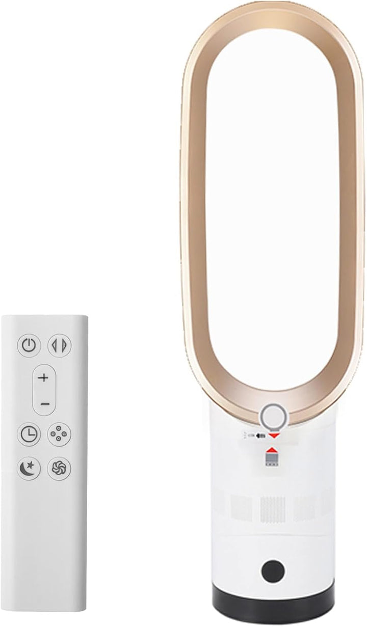 Rotorloser Ventilator mit Luftreiniger, 18-Zoll Turmventilator Leise mit Fernbedienung, 8 Geschwindi