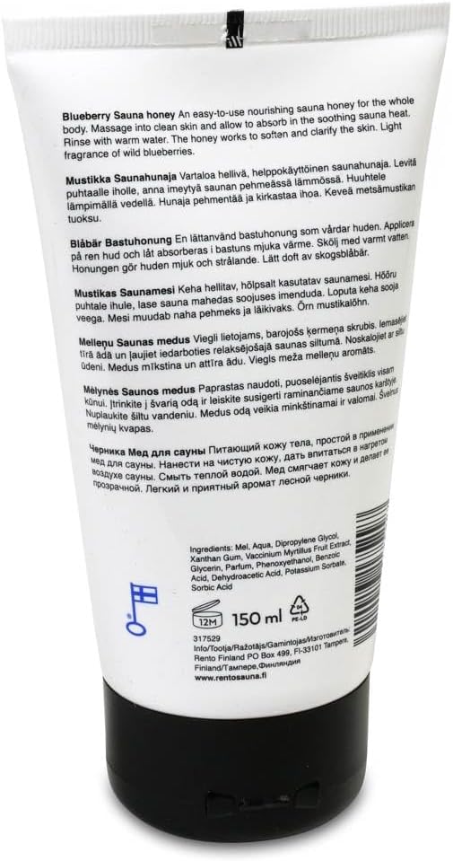Rento Saunahonig-Creme 3er Set Blueberry Arctic Pine Birch - Feuchtigkeitsspendendes Exfoliant-Peeli