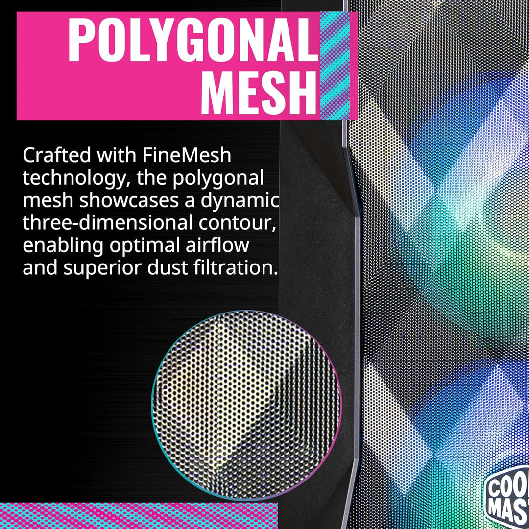 Cooler Master TD300 Mesh PC Gehäuse - Mini-Tower für Micro-ATX & Mini-ITX , Gaming Gehäuse für hohen