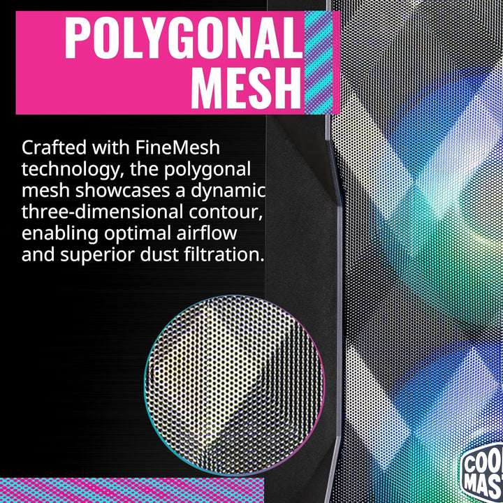 Cooler Master TD300 Mesh PC Gehäuse - Mini-Tower für Micro-ATX & Mini-ITX , Gaming Gehäuse für hohen