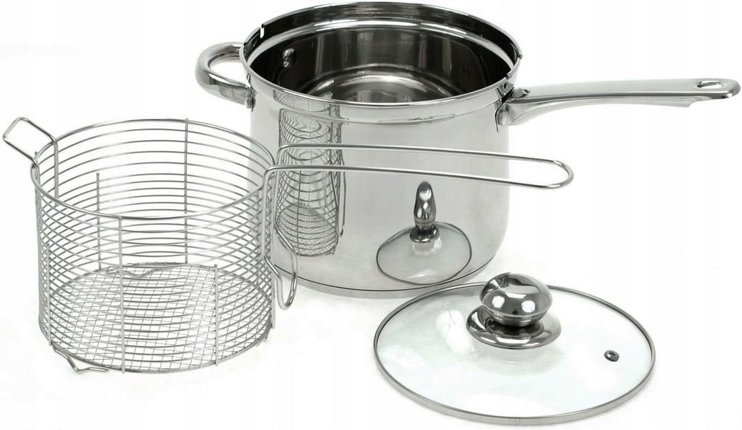 Edelstahltopf mit Sieb und Deckel/Topfinhalt 3,6l, Bratentopf und mehr/Multifunktionstopf,Topf mit K