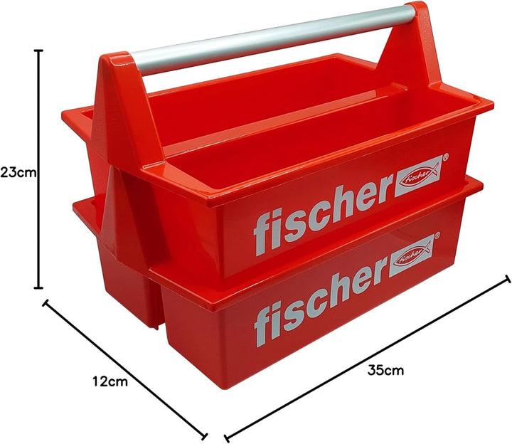 fischer Werkzeugkasten, der robuste und geräumige Werkzeugkoffer für professionelle Handwerker und p