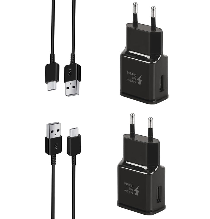 2-Pack Ladegerät mit Ladekabel Kompatibel mit Samsung Galaxy S8, S8 Plus, S9, S9 Plus, S10, S10 Plus