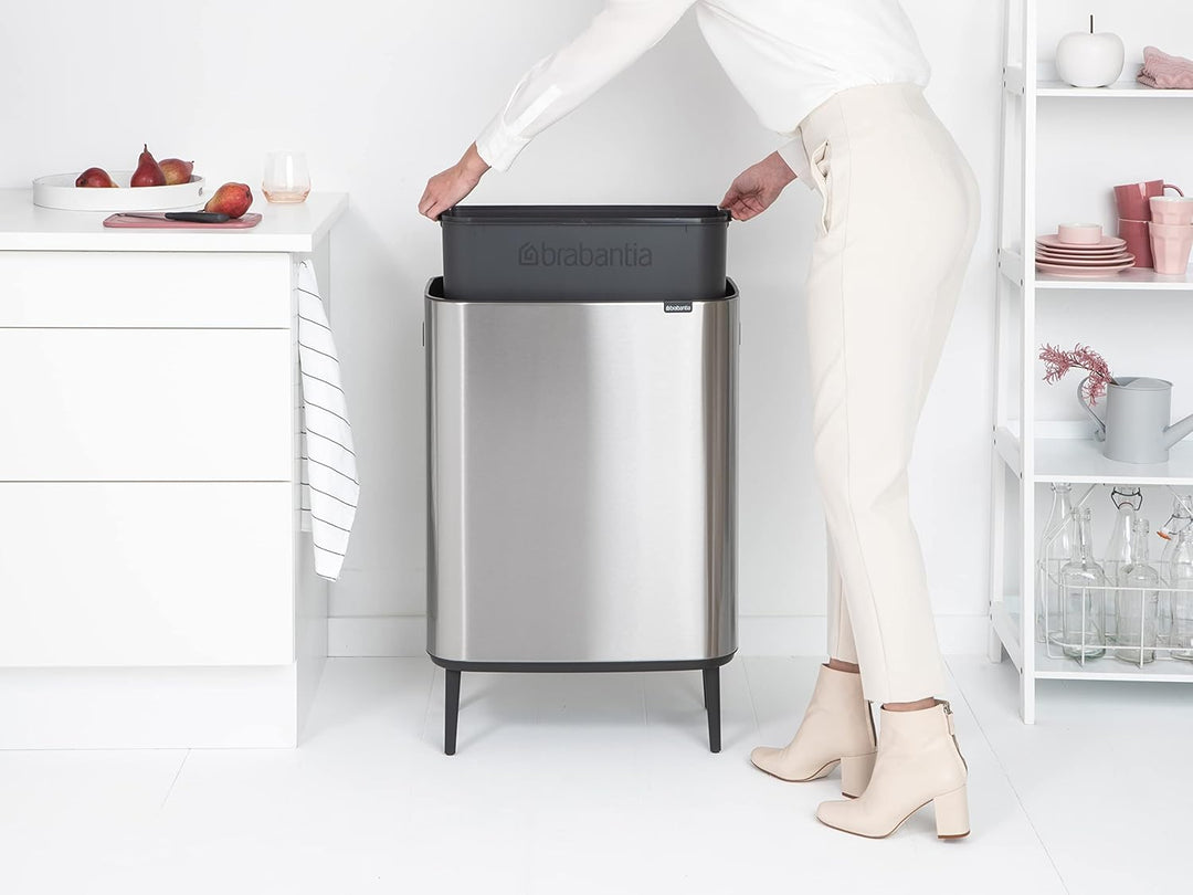 Brabantia Bo Touch Bin Hi, Matt Steel, Fingerprint Proof, 60L 1 Inneneimer (60L) Matt Steel Fingerpr
