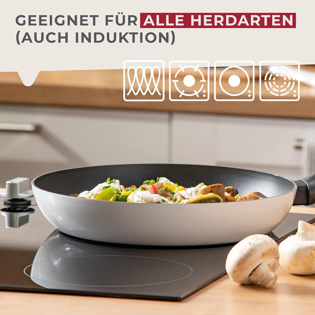 FACKELMANN Bratpfanne Arcadalina 28cm – Antihaft-Pfanne aus 90% recyceltem Aluminium mit ergonomisch