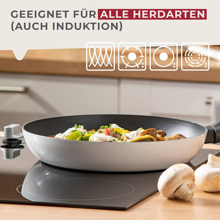FACKELMANN Bratpfanne Arcadalina 28cm – Antihaft-Pfanne aus 90% recyceltem Aluminium mit ergonomisch