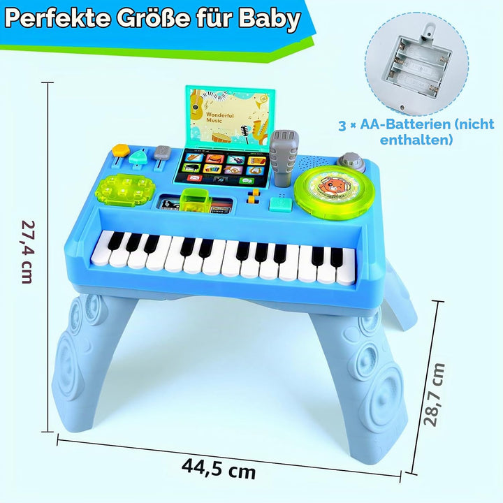 Lypsochaat Baby Spielzeug ab 1 2 3 Jahre mit Musik und Licht, Musikspielzeug Kinder Spielzeug DJ Pul