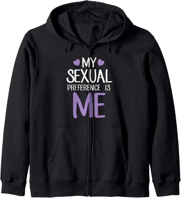 My Sexual Preference Is Me Cute Heart Love Asexual Pride Kapuzenjacke