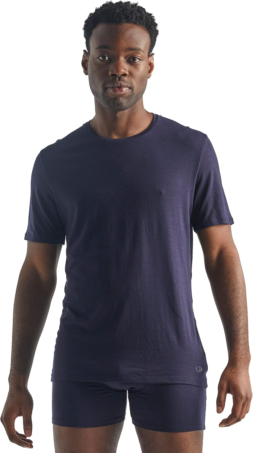 Icebreaker Herren Anatomica Crewe T-Shirt - Funktionsshirt Herren - Merinowolle Unterwäsche S Mitter