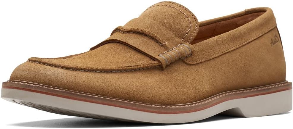 Clarks Herren Atticus Lt Slip Slipper, Dark Sand Suede