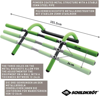 Schildkröt Multifunktions-Türreck 4 in 1, Multifunktional verstellbar, max. 100 kg Grün-Schwarz, 960