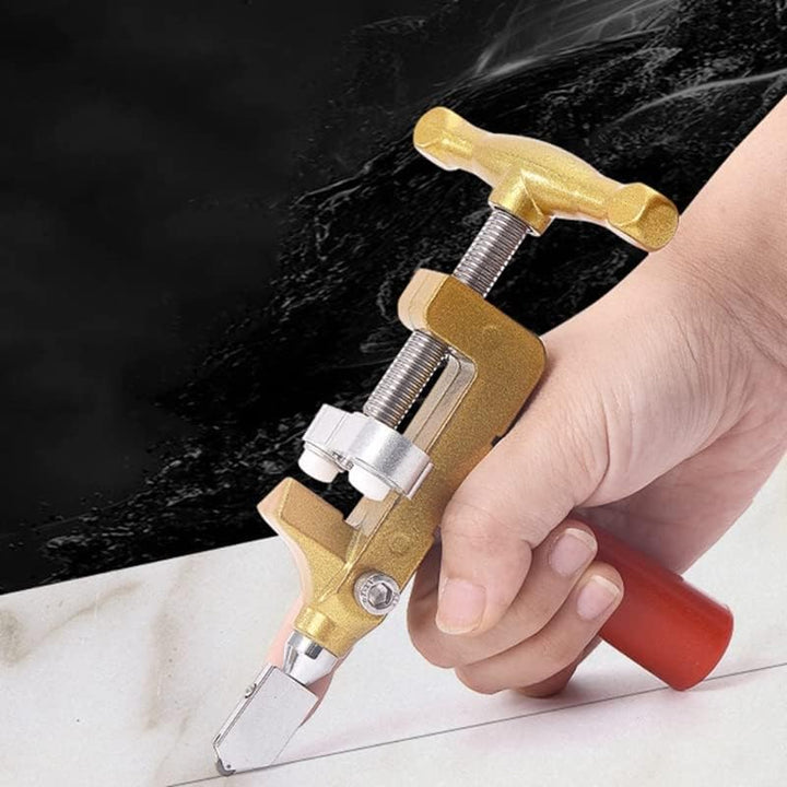 Glasschneid Werkzeug-Kit, 2-in-1 Glasschneider Set,Manueller Fliesenschneider, Keramikglasfliesensch
