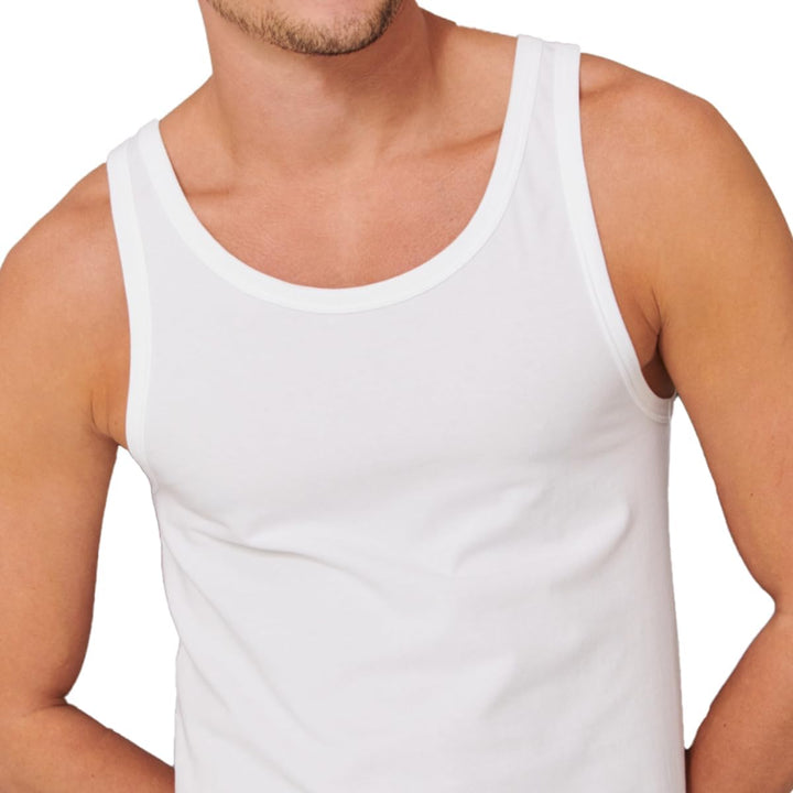 Schiesser Herren 2 PACK Unterhemd ohne Arm Bio Baumwolle - 95/5 Organic XL 4 X Schwarz / Weiss (901)