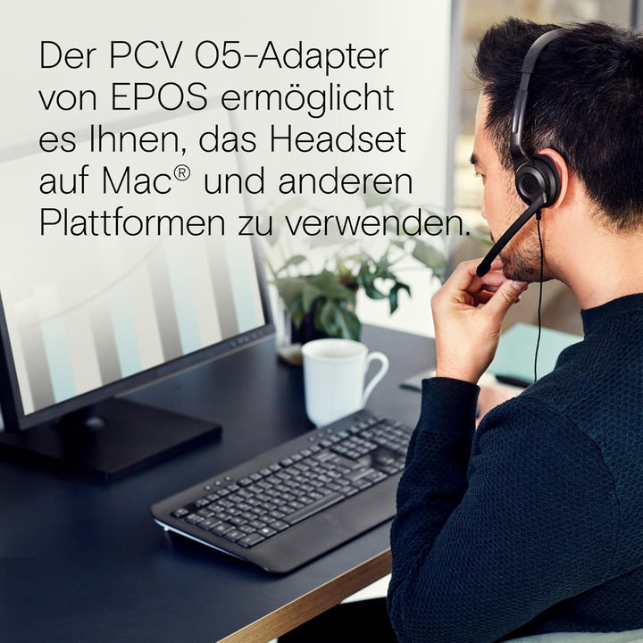 EPOS PC 3 Chat - Langlebiges On-Ear Headset PC, Kopfhörer mit Kabel, Rauschunterdrückendes Mikrofon,