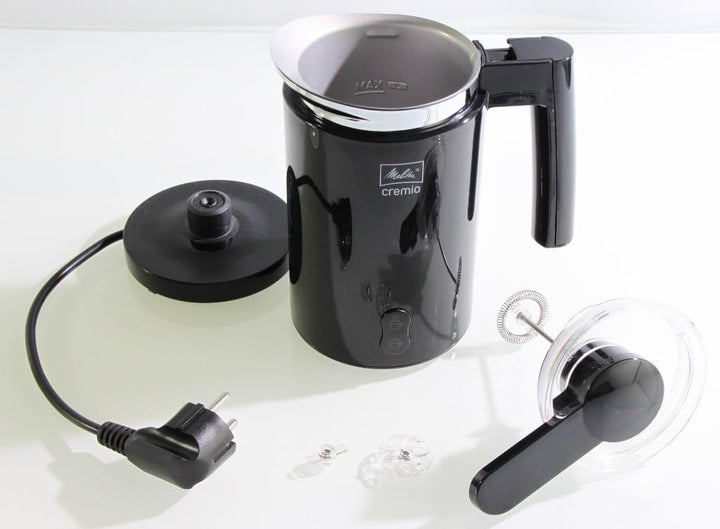 Melitta, Milchaufschäumer, Für kalte und warme Milch, Cremio, Schwarz, Schwarz