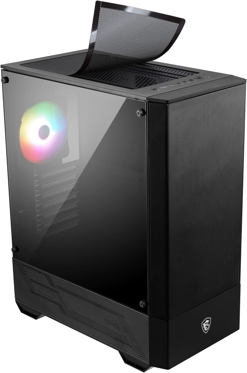 MSI MAG Forge 111R Mid-Tower ATX Gehäuse (2X USB 3.0 Anschluss, 1x 120mm A-RGB Fan mit Controller im