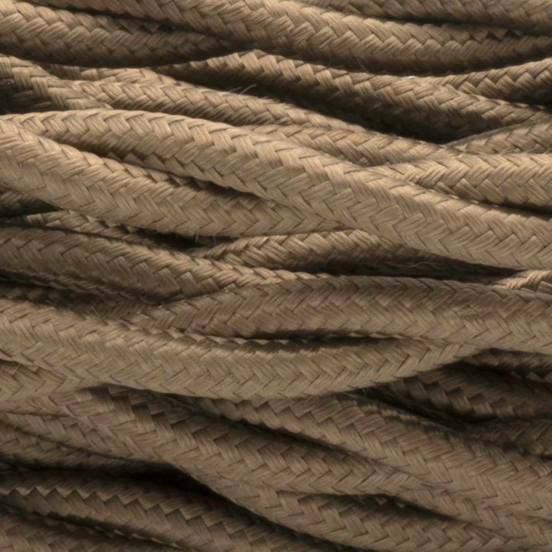 Amarcords - Textilkabel für Lampen BRAUN, geflochten, Seide, 10 Meter, mit 2 Leiter 2x0,75 - Stoffka