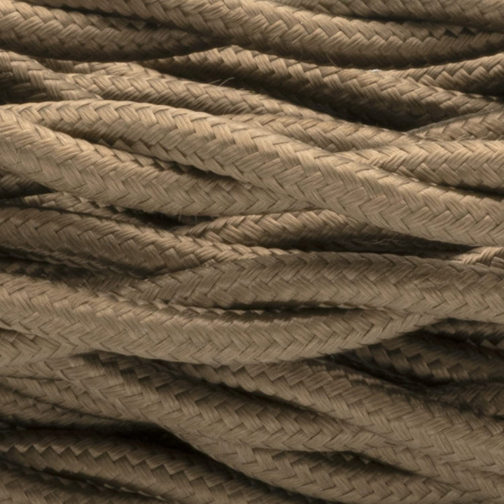 Amarcords - Textilkabel für Lampen BRAUN, geflochten, Seide, 10 Meter, mit 2 Leiter 2x0,75 - Stoffka