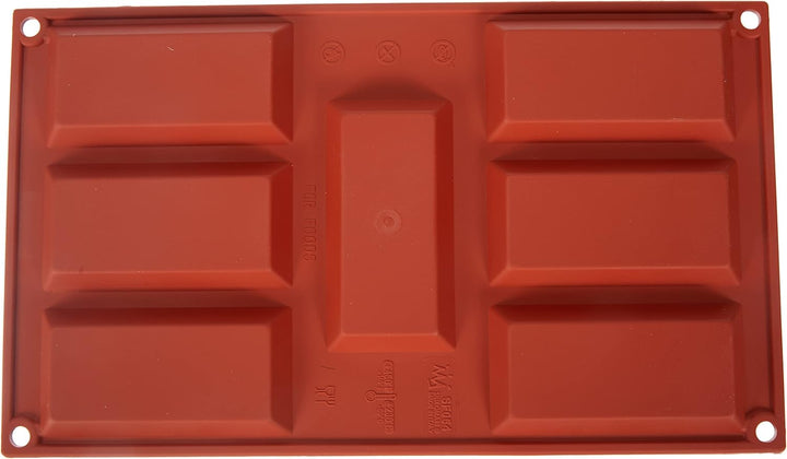 silikomart | SF054 Silikonform für Monoportionen, Antihaft, 7 Hohlräume, 2er Pack Kuchenform, 95 x 4