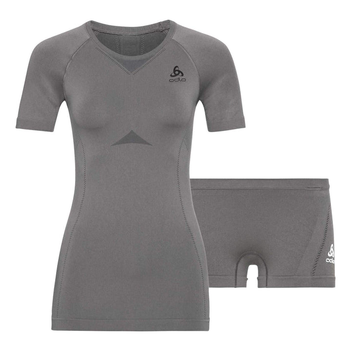 Odlo Damen Set Fundamentals Performance Light Baselayer Set S Odlo Steel Grey - Odlo Graphite Grey,