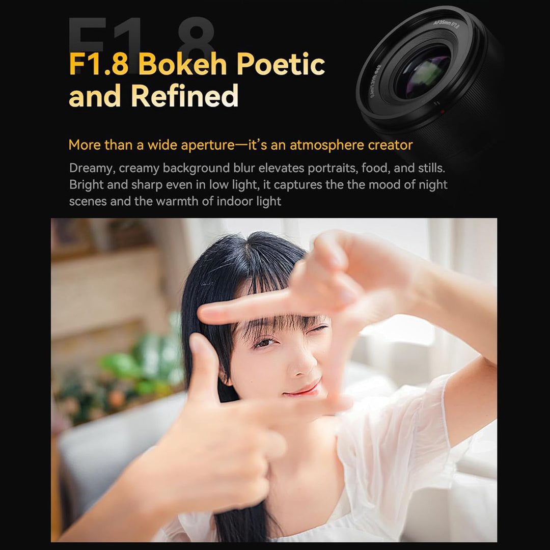 7artisans AF 35mm f1.8 Vollformat objektiv, kompatibel mit L Mount Bajonett, grosse Blende,Prime,STM
