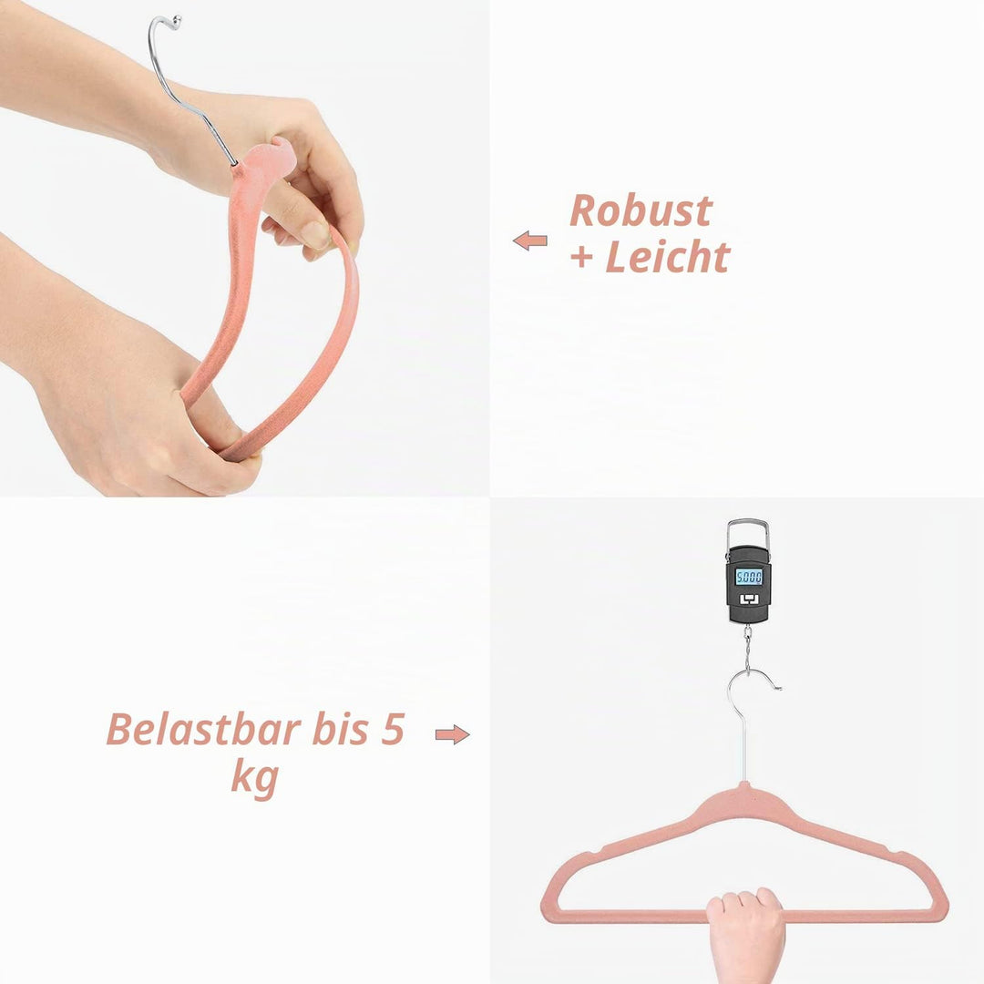 30 Stück Anti-Rutsch-Kinder-Kleiderbügel aus Samt, Ultra-schlanke, platzsparende Baby-Kleiderbügel a