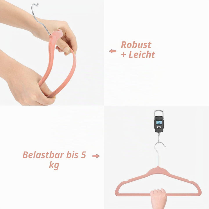 30 Stück Anti-Rutsch-Kinder-Kleiderbügel aus Samt, Ultra-schlanke, platzsparende Baby-Kleiderbügel a