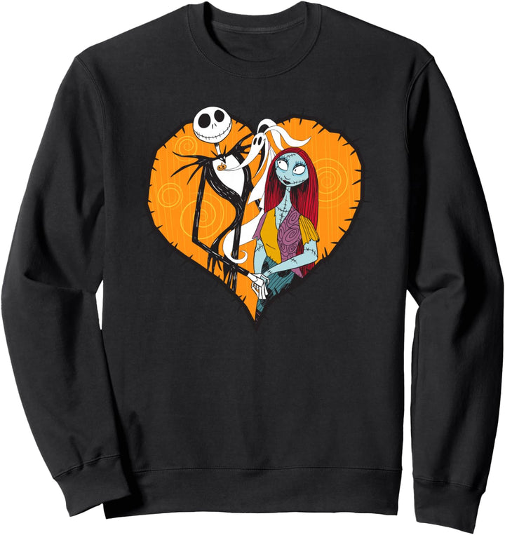 The Nightmare Before Christmas Jack Sally Heart Sweatshirt