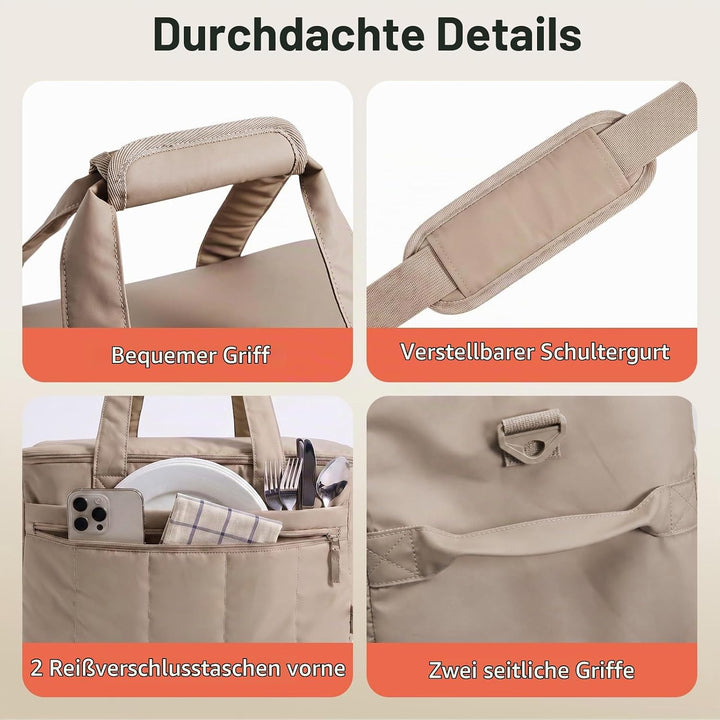 TOURIT Kühltasche 32L Isoliertasche Picknicktasche 48 Dosen | Wasserdichtem, Auslaufsicher, Leicht,