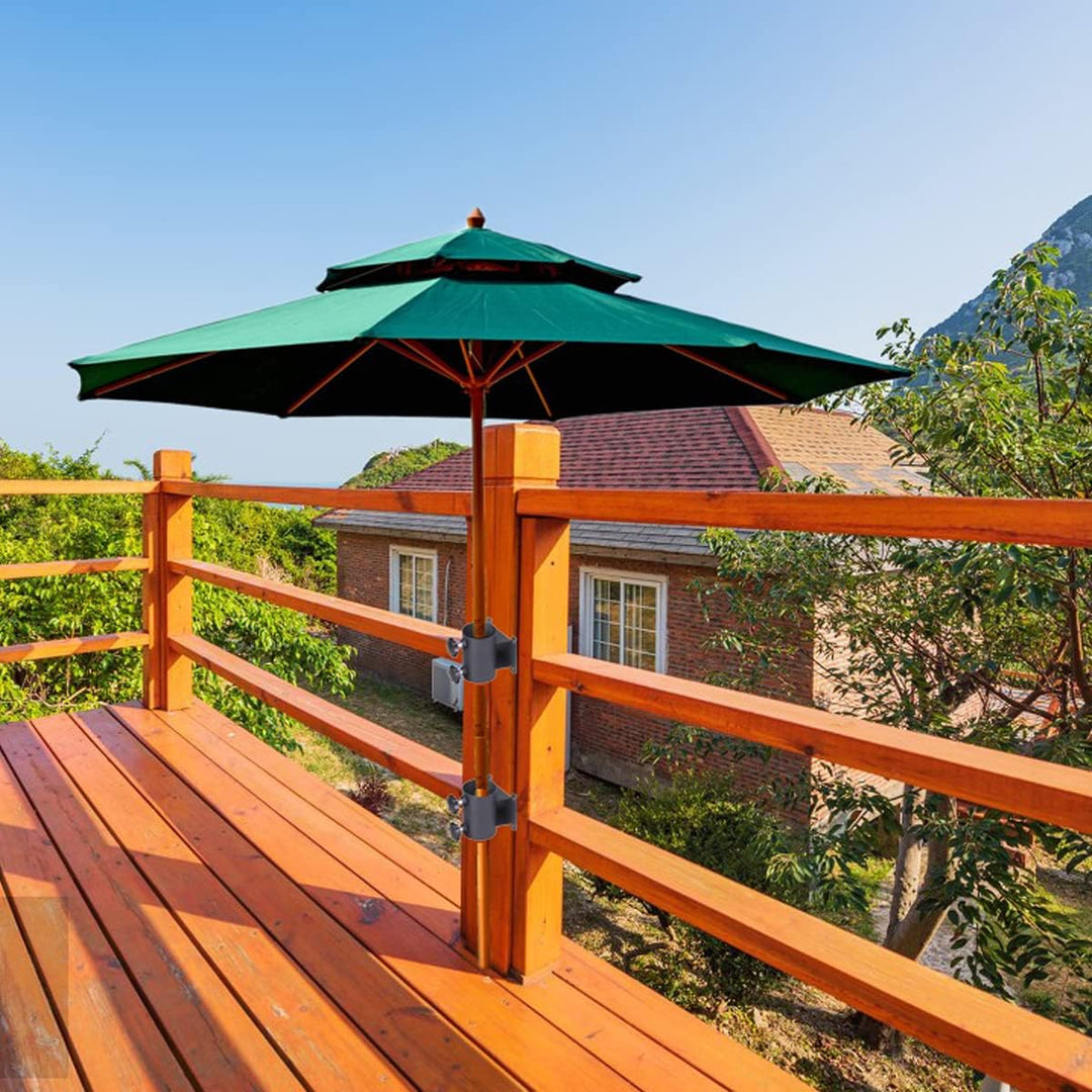 VANROUG Strapazierfähiger Terrassenschirmhalter, Terrassen-Schirmständer, Schirmklemmenhalterung für