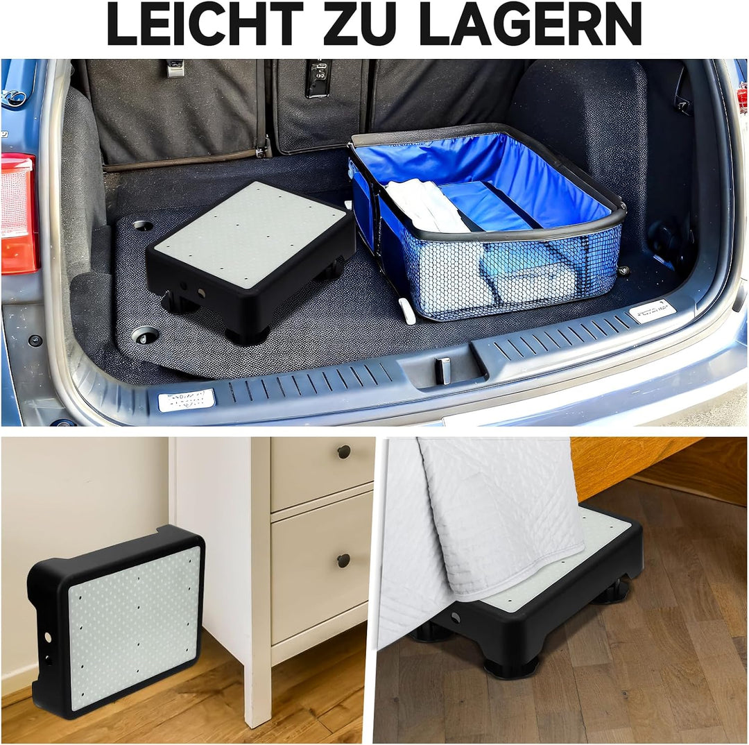 rutschfest Halbstufe bis 250 kg Tritthocker Nachleuchtende | 3-Stufig Höhenverstellbarer Trittstufe