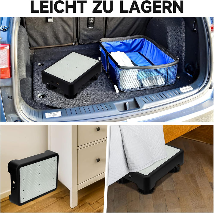 rutschfest Halbstufe bis 250 kg Tritthocker Nachleuchtende | 3-Stufig Höhenverstellbarer Trittstufe