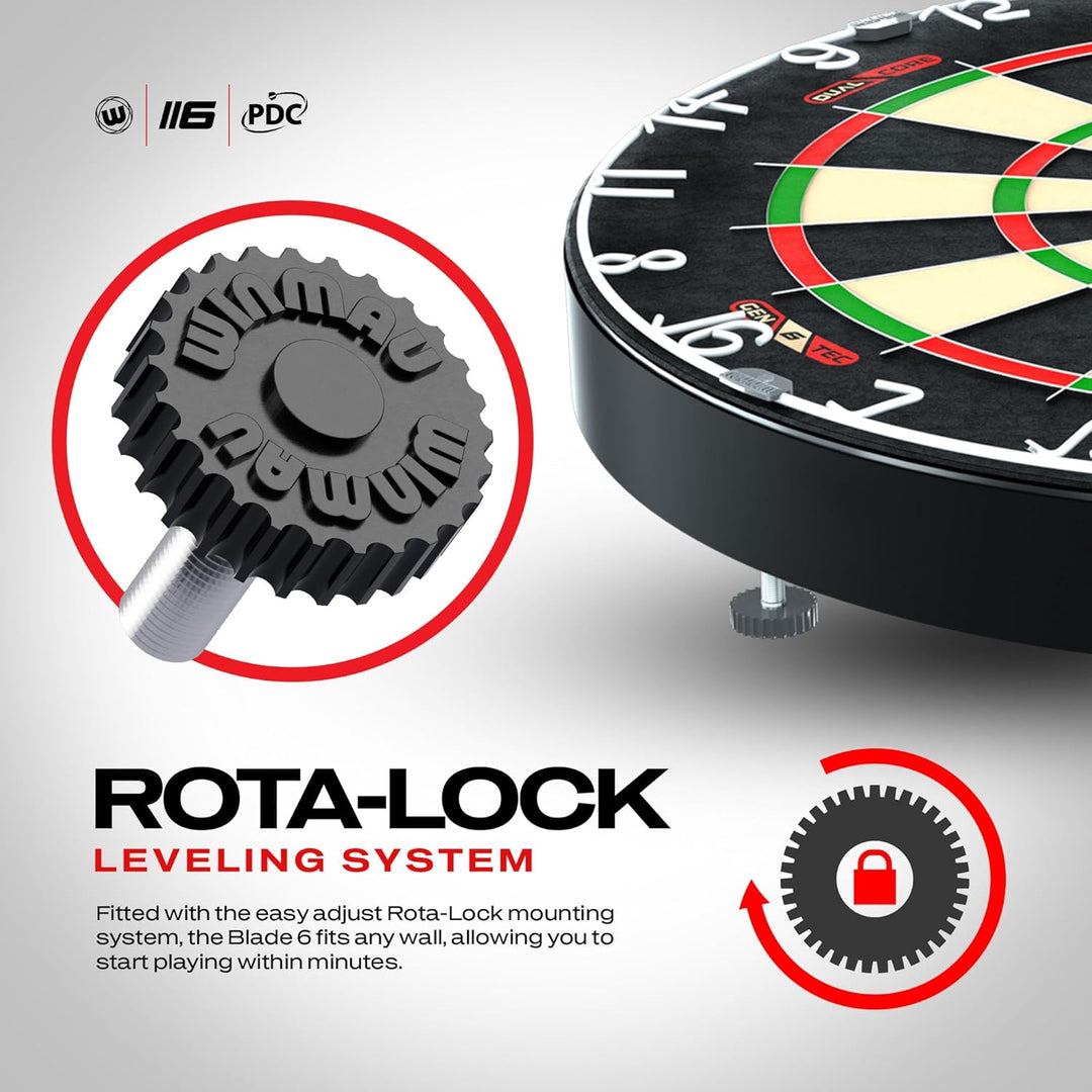WINMAU Blade 6 Series Professional Bristle Klassische Dartboard Blade 6 Dual Core, Blade 6 Dual Core