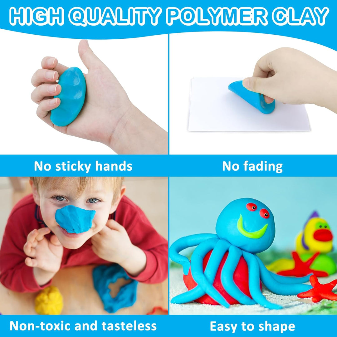 SUNNOW Polymer Clay - 26 Farben (25g / ) Ton Ofen Backen Lehm mit Modeling Tools, Modelliermasse Set