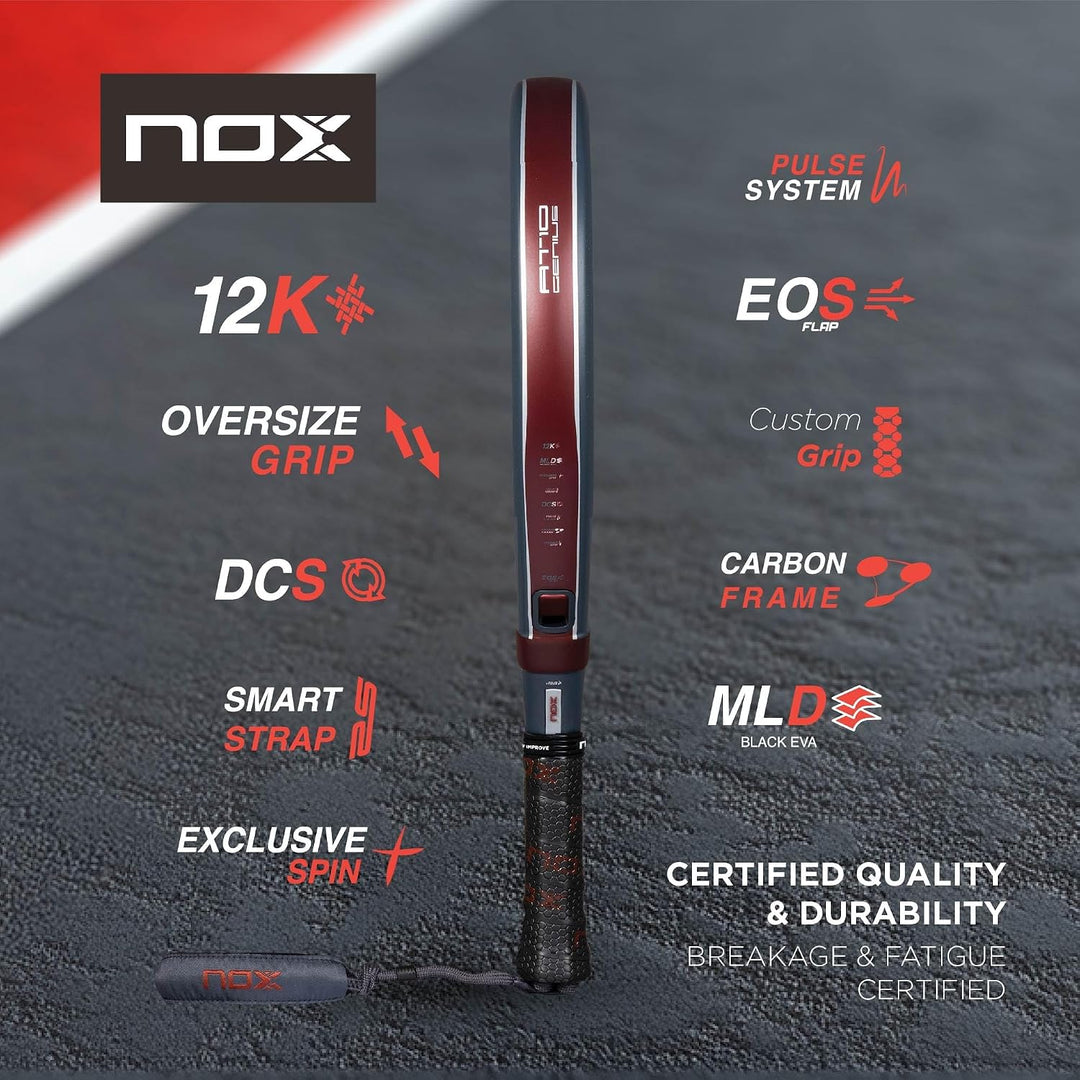 Nox At10 Genius 12k by Agustin Tapia Padel Racket 360-375 gr