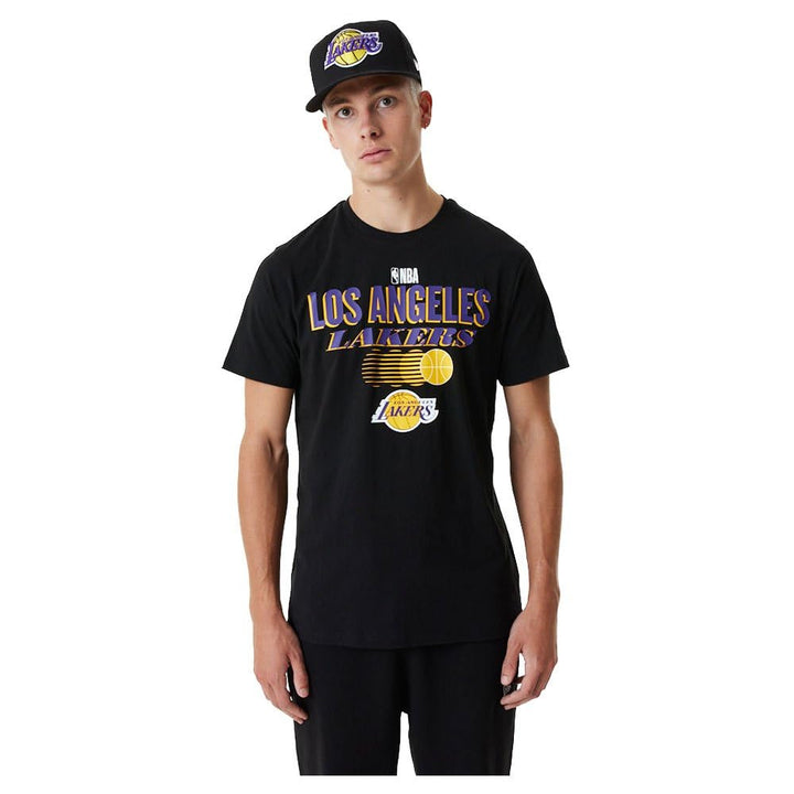 New Era Herren NBA Team Graphic Tee Loslak Blktrp T-Shirt mit kurzen Ärmeln XL Schwarz, XL Schwarz