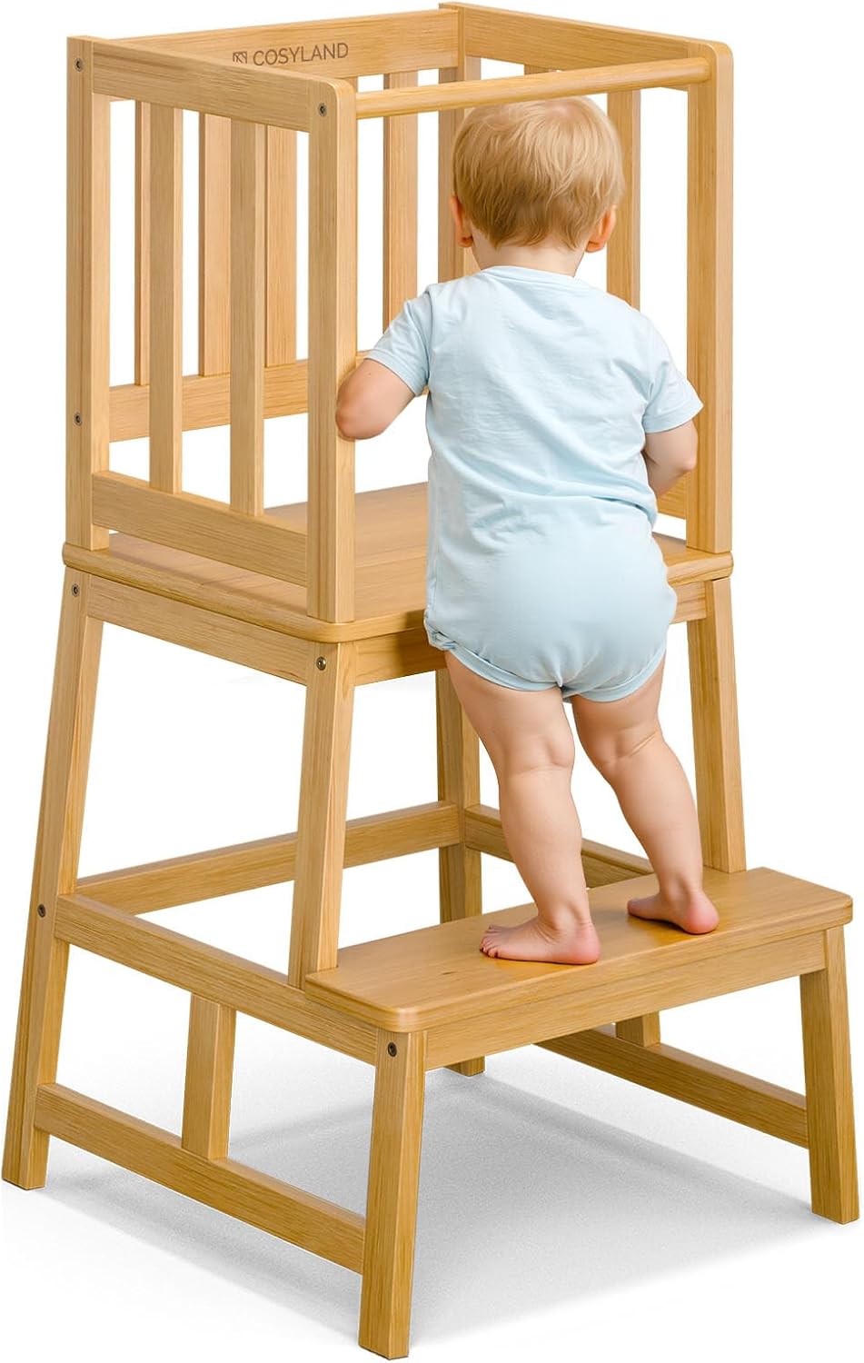 COSYLAND Lernturm ab 1 Jahr – Montessori Learning Tower für Kinder – Sicherer Kinder Lernturm ab 2 J