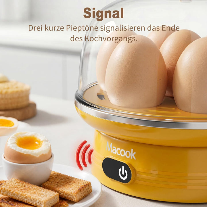 Eierkocher für 1-7 Eier, Eierkocher Testsieger, Egg Cooker Computergesteuerte Kontrolle, Egg Boiler