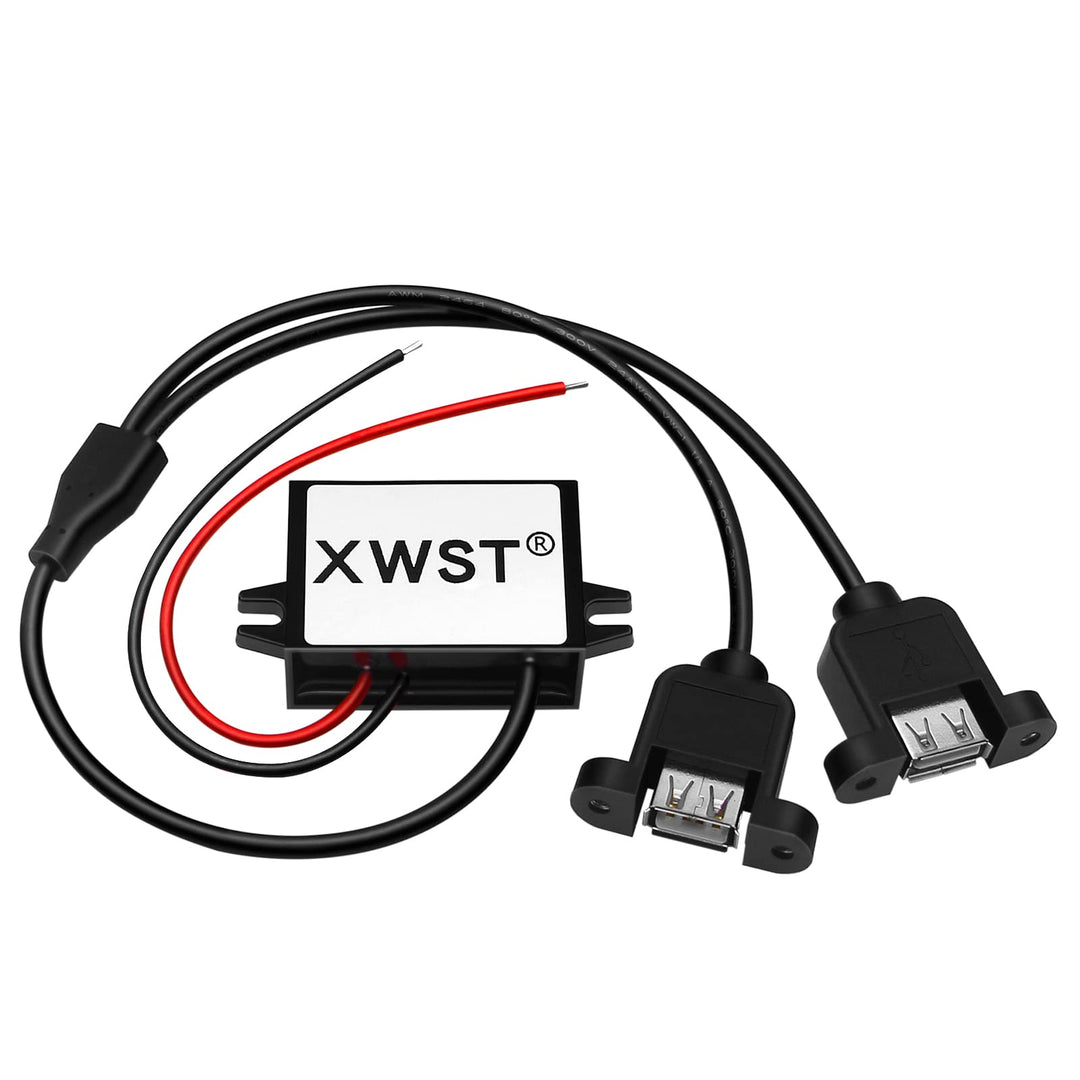 DC DC 8-90V 12V 24V 36V 48V 60V 72V auf 5V Spannungswandler 3A 15W Dual-USB mit Ohr Wandler | Adapte