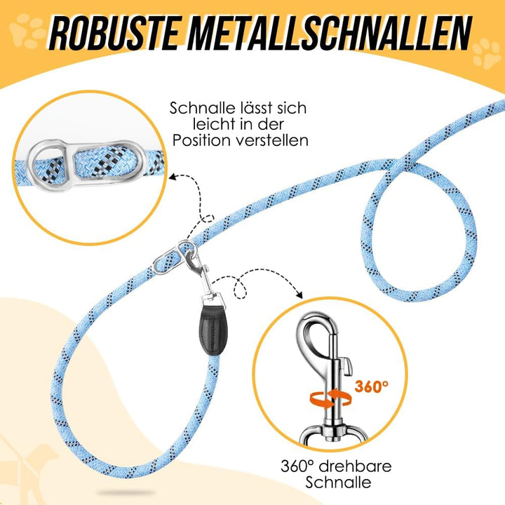 Hundeleine 3m für Kleine mittelgrosse Hunde, 8in1 Schleppleine mit 3 Verstellbare Schnalle und Griff