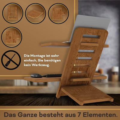 Generic Stehpultaufsatz, Stehpult, Laptopständer aus Holz, Stehtischaufsatz, Rednerpult, Schreibtisc