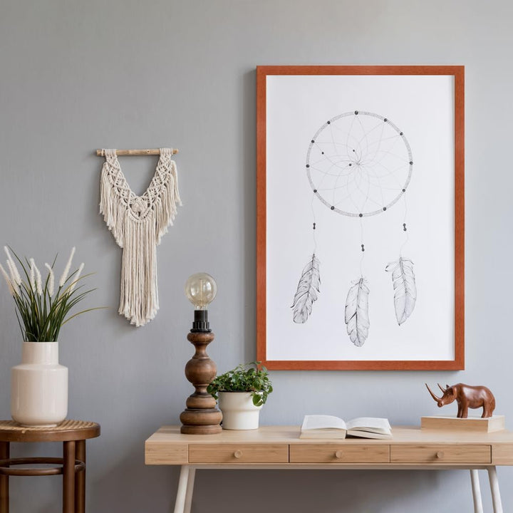WANDStyle Bilderrahmen Modern 50x50cm I Farbe: Kirschbaum-Optik I Fotorahmen I klassischer Holzbilde