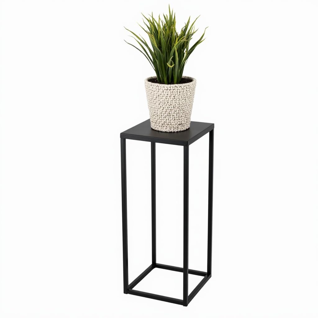 Pflanzenständer Ferro - 24x24x70cm - Farbe Schwarz - für Zimmerblumen - Metallregal - Dekorativer Ti