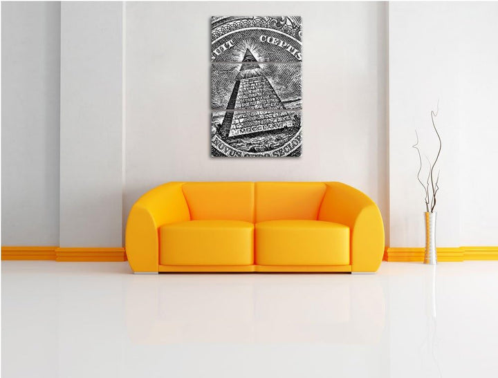 Pixxprint Illuminaten-Pyramide als Leinwandbild/Grösse: 3 Teilig (120x80) cm/Wandbild/Kunstdruck/fer